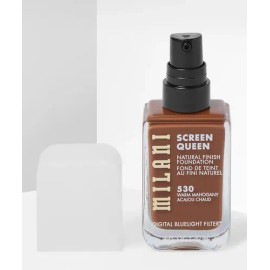 Maquillaje Milani Screen Queen Foundation 430 Toasted Tawny Tono 530 Warm Mahogany