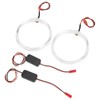 Car LED Angel Eyes Light Guide 95mm/3.7in Purple Lighting 9‑36V