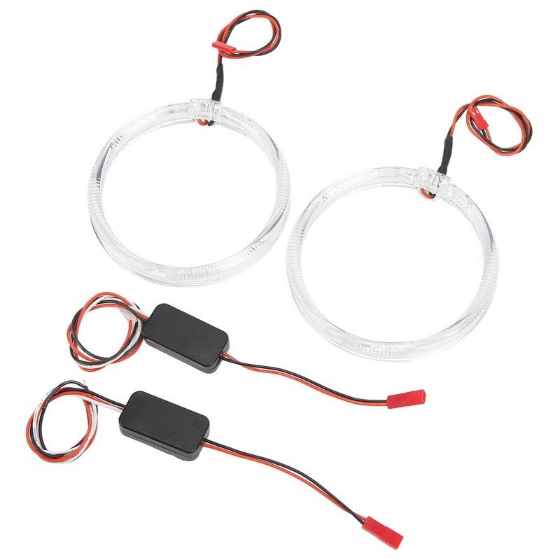 Car LED Angel Eyes Light Guide 95mm/3.7in Purple Lighting 9‑36V