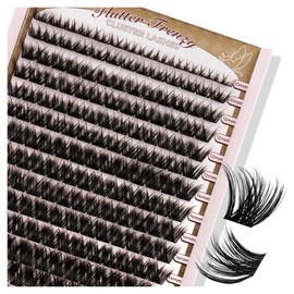 PopUp Lash-Extension-Clusters 182pcs D Curl Lash Clusters Natural Look Cluster Lashes Extensions Super Thin Band & Soft Lashes Reusable 9-16mm MIX (C163)