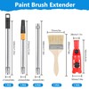 Multi Angle Paint Brush Extender Extension Pole Attachments, Extendable Paint