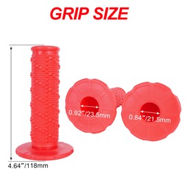 JIAYAN 7/8" Motorcycle Visual Twist Throttle Grip Kit with Transparent Window & Throttle Cable for CRF/KLX/TTR 110-250cc Dirt Pit Bike/ATV-Red