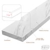 21 Inch Sidesplash in Venice White, Engineered Stone Side Splash