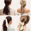 8 Pcs Satin Hair Ties with Knotted Bows, Elastic Hair