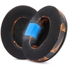 WC Freeze Hybrid Fabric Cooling Gel Replacement Earpads - Compatible with HyperX Cloud, Steelseries Arctis, ATH M50X, Turtle Beach Stealth & More - Comfortable & Cooler for Longer | Kinetic Wave