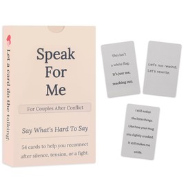 Conversation Cards for Couples Games - 54PCS Speak For Me Relationship Card Game for After Fights, Conflict & Silence - Meaningful Couples Gifts | Anniversary | Wedding | Date Night Ideas to Reconnect