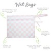 BapronBaby Pink Checkerboard Wet Dry Bag - Waterproof Two Zipper
