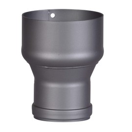 FIREFIX RD150/Ü7 - Prolunga da 80 a 120 con guarnizione per tubi fumatori da 2 mm di spessore, laccato grigio scuro, da 80 mm di attacco da parete a 120 mm