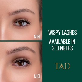 TAD Beauty The Lash Intro Kit - DIY 3D Printed Lash Clusters for Beginners - Includes 3 Pairs of Lashes Tools & Products for Easy Application & Removal - Made in USA:_Wispy_Mini
