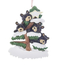 Kurt Adler Bear Family of 4 on Tree Ornament