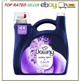 Downy Ultra Soft + Calm Fabric Softener 111 oz 164 Loads Lavender Vanilla Bean.