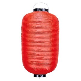 長 ビニール提灯 φ330×H670 赤 無地 12号