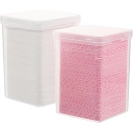Toallitas Limpiadoras Desechables Almohadillas de Tela No Tejida 2 Cajas para Extensiones de Pestañas y Esmalte de Uñas para Uso en Casa y Salón Profesional