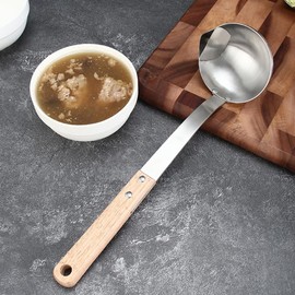 Zerodeko Oil Separator Spatula Long Handle Soup Scoop Oil Filter Colander Kitchen Tool