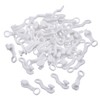 Curtain Glider Hooks White Plastic Curtain Hook, Pack of 50