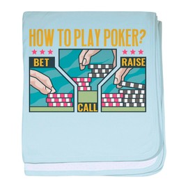 CafePress Poker Player Poker Chips How to Play Baby Blanket, Super Soft Newborn Swaddle