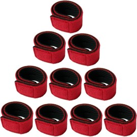 L-park Rod Belt, Fishing Rod Band, Fishing Protection Belt, Tie Band [Select 10/5/Color/Size] (15cm) 10 Red Short