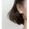 Pearl Ball Earrings, Small, Non-Hole Earrings, Popular for Women, Brass,