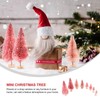 PRETYZOOM 8pcs Pink Mini Christmas Trees Bottle Brush Trees Tabletop
