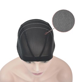 Mesh Dome Caps Wig Cap with Guideline Map for Wig Making Stretchable Wig Caps for Beginners Making Wigs (5x5 L)