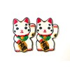 Set 2 pcs. Mini Lucky Cat Kitten Japan Japanese Sign
