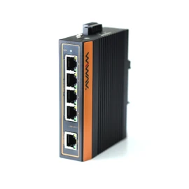 WIWAV W1005-5FE-I Industrial 5-Port Ethernet Switching Hub with Wide Range Operating Temperature (-40 to +85°C) Ultra Small / DIN/Metal Enclosure / IP40 / UL Listed / 5 Year Warranty