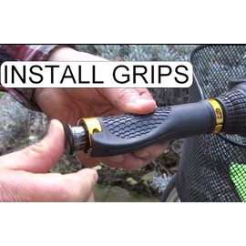 Gemx 22mm Bike Grips with Double Lock Aluminum Clamps (1 Pair) ‒ Universal Anti-Slip Handlebar Grips with Ergonomic Design & Soft Rubber ‒ Mountain Bike Grips Ideal For BMX, MTB & Scooter