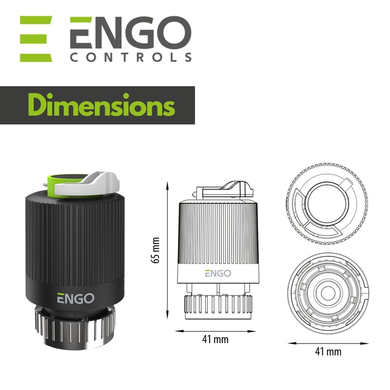 ENGO E30NC-230 UFH Thermal Actuator 230V M30x1.5 Normally Closed Underfloor