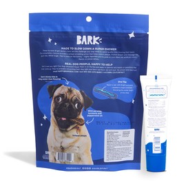 Bark Bright Durable Dental Kit - Dog Tooth Brushing Treatment with 15 Teeth Cleaning Chew Sticks & Toothpaste - Plaque & Tartar Remover for Cleaner Teeth & Fresh Breath - Small Breeds