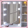 Yamissi USB Port Dressing Desk with 10 LED Lighted Mirror