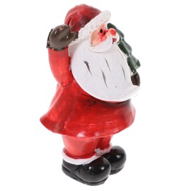 Ciieeo 1Pc Mini Santa Figurine Resin Ornament for Christmas Decor Cute Xmas Resin Landscape Decoration for Home Office and Fairy Garden Accessory for Christmas Tree and Dollhouse