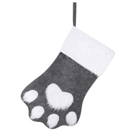 Santa Boots for Filling Christmas Stocking Dog Paw Gift Bag Dog Paw Christmas Tree Decoration Pet Decoration Christmas Tree Decoration Shop Window Santa Stocking Christmas Decoration