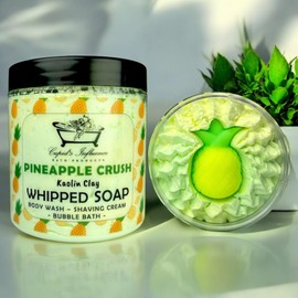 Generic Pineapple Crush Whipped Soap | Shower Whip | Luxurious Kaolin Clay Body Wash | Shower & Shaving Cream | Shower Fluff | Pineapple Bubble Bath | Valentine's Day Gift | Stocking Fillers | Secret Santa