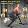BODY RHYTHM Dual-Track Ab Machine with 4 Adjustable Heights, Foldable