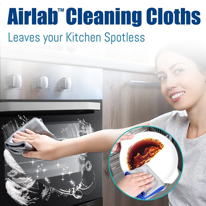 Streak Free Miracle Cleaning Cloth Silver Microfiber Cloths Lint Free