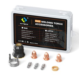 HITBOX S45 Plasma Cutter Accessory Kit, Suitable for Most Low-Frequency Welding Torch, 9 Pcs Plasma Cutting Torch Consumables Sets