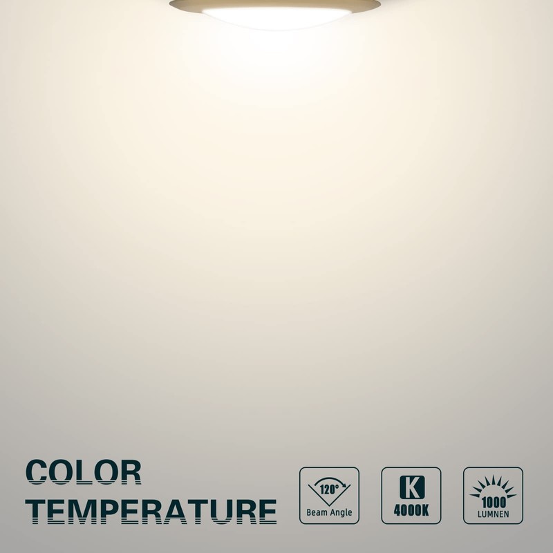 TOPELER 12Pack Bronze Surface Mount LED Ceiling Light, 6 Inch