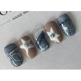 ⭐️ [Vintage Denim Star Nail] ⭐️ - Short Nose Pin / ⭐️ [빈티지 데님 스타 네일] ⭐️ - 숏코핀