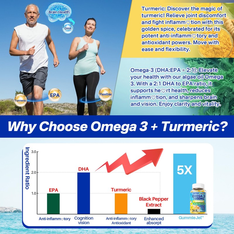 Nextdia Vegan Omega-3 1000mg + Turmeric, Methylated Multivitamin for Women