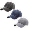 Yooooomi 3 Pack Men Womens Baseball Cap Washed Cotton Dad