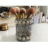 Gullor Handcrafted Pearls Makeup Brush Holder Organizer Eyebrow Comb Brushes