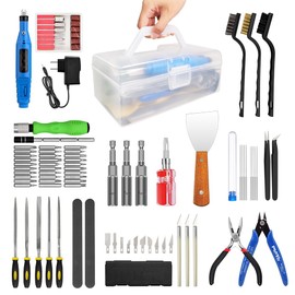 Multi-Purpose Pro Grade 3D Printer Accessories Kit, 3D Printing Tool Kits for 3D Printer, 3D Print Cleaning and Removal Kit & Electric Polishing Machine, Finishing and Print Tool, Including Tool Box