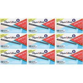Paper Mate Write Bros. Ballpoint Stick Pen, Medium Point 1.0mm, 108 ct (Black)