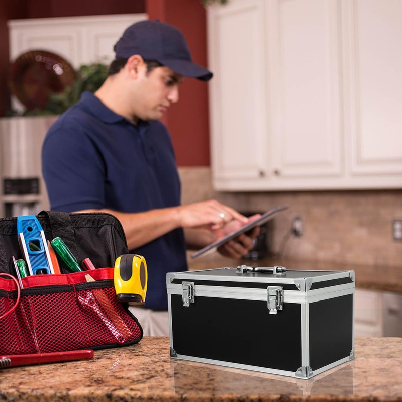 DOITOOL Portable Toolbox Aluminum Alloy Tool Box with Foam Insert,