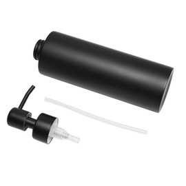 Soap Dispenser, Matte Black with Funnel and Non-Slip Coaster 304 Stainless Steel Metal Pump Hand Sanitizer Bottle for Bathroom, and Kitchen (12oz/350ml)