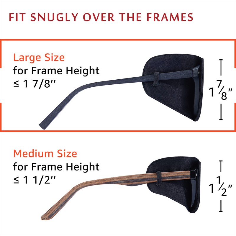 Astropic Large Silk Eye Patch for Adults Kids Big Glasses