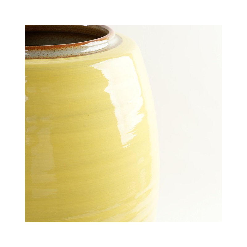Son Story Buncheong Yellow Plain Rice Jar 20kg Rice Jar