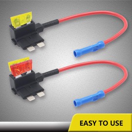 Recoil FT1-10 10 Pack 12V Car Add-a-Circuit Fuse Tap Adapter ATO ATC Blade Fuse Holder with 10pcs 10A,20A Fuses
