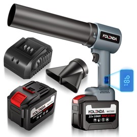 KOLENDA Handheld Cordless Lightweight Powerful Car Dryer Air Blower with 1800G & 335MPH Powerful, Air Duster Electric Leaf Blower Cleaning Dryer Turbo for Patio Cleaning, Lawn Care and Car Drying