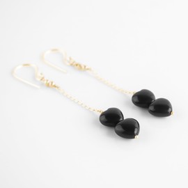 Sunshinegems Natural Black Onyx Heart Drop Earrings, Healing Crystals, Meditation Earring, Yoga Jewelry, Gemstone for Women Healing, Chakra, Birthday, Gift for Her, Jewelry